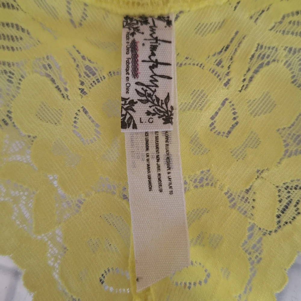 Free People Intimately Galloon Lace Racerback Bralette Bra - Large